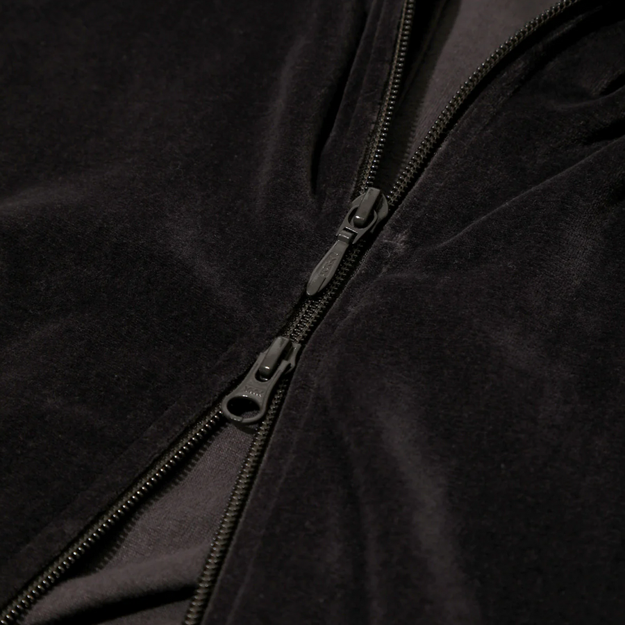 Needles Rib Collar Track Jacket Velour Charcoal