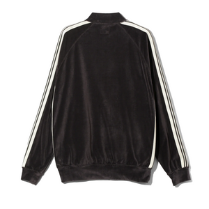 Needles Rib Collar Track Jacket Velour Charcoal