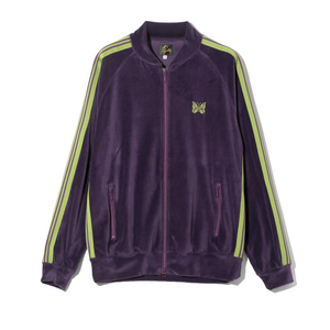 Needles Rib Collar Track Jacket Velour Purple