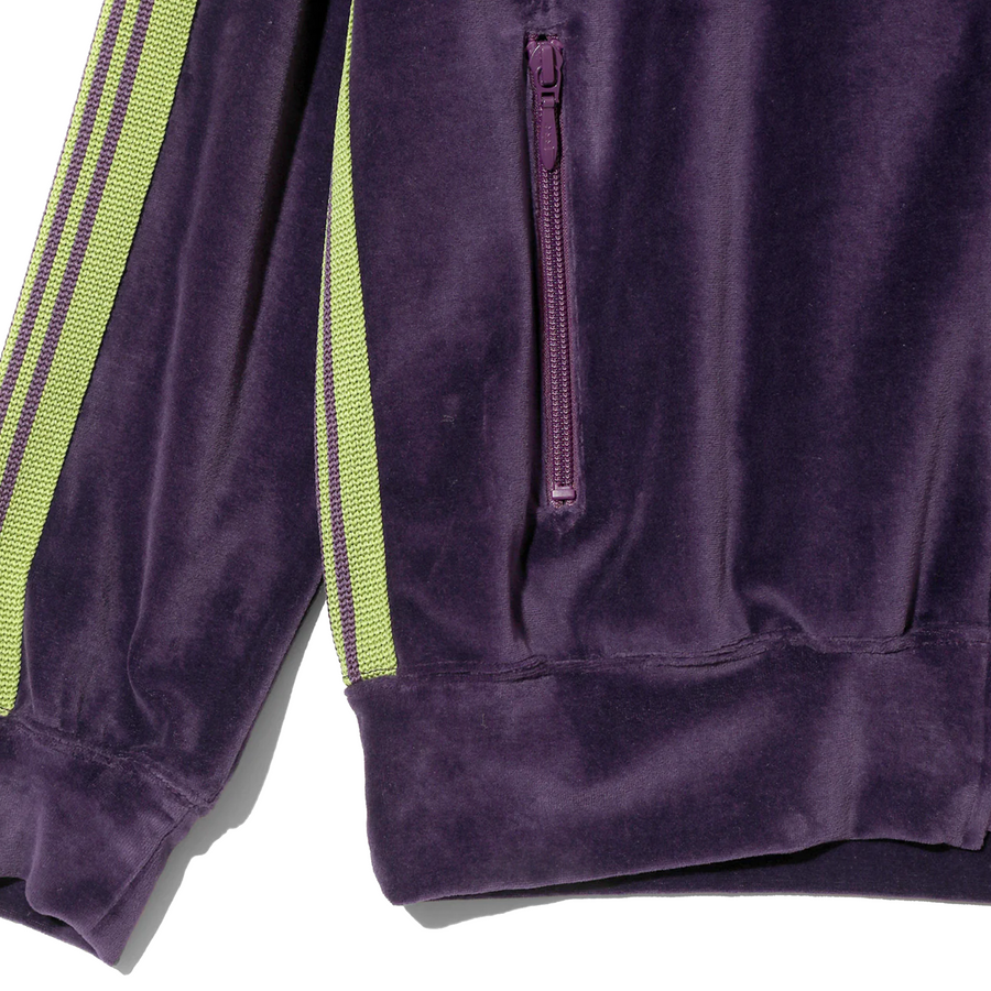 Needles Rib Collar Track Jacket Velour Purple