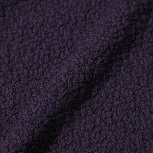 Needles Short-Sleeve Polo Sweater Merino Wool Knit Purple