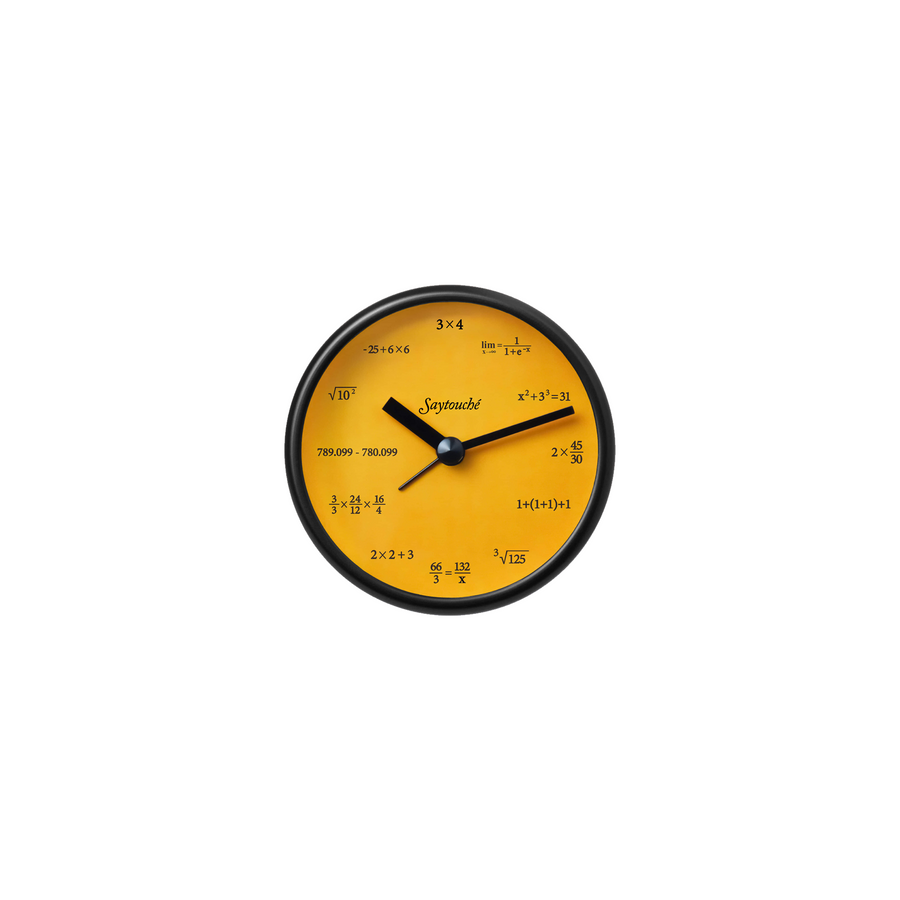 Say Touche Quiz Table Clock Yellow