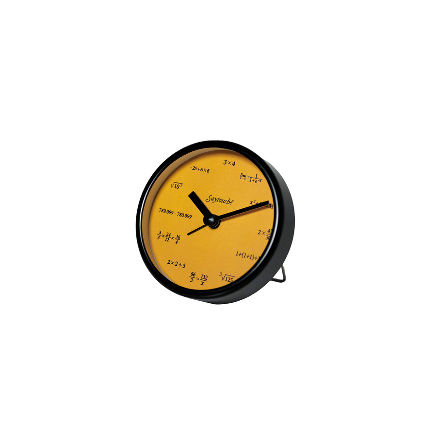 Say Touche Quiz Table Clock Yellow