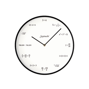 Say Touche Quiz Wall Clock White