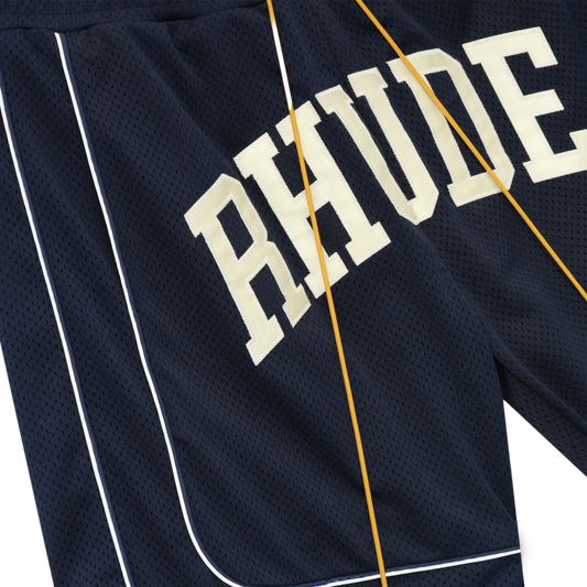 R H U D E Baggy Collegiate Logo Short Navy/Cream