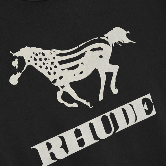 R H U D E Dinero Tee Vintage Black/White