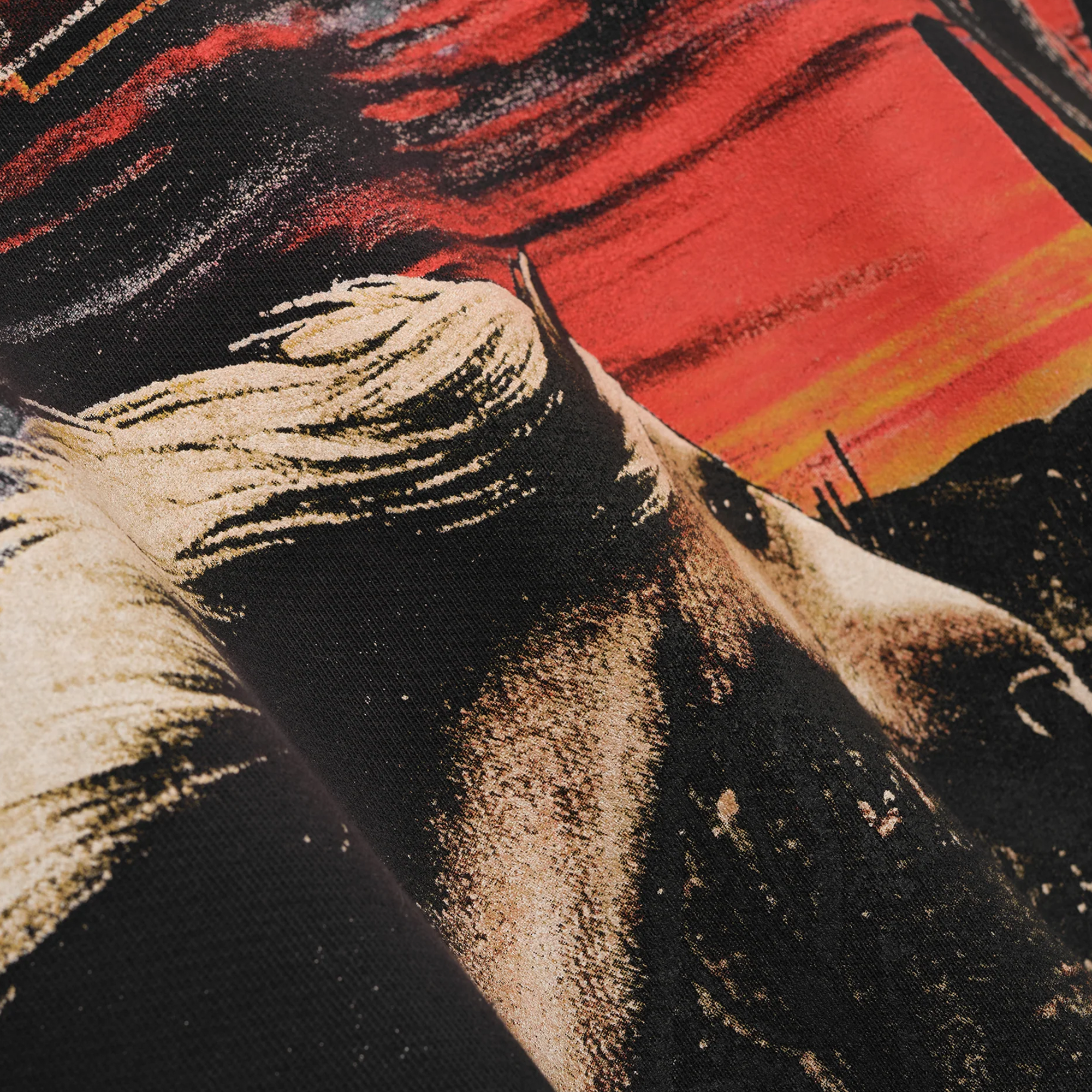 R H U D E Mesa Stallion Long Sleeve Tee Vintage Black/Red/Yellow