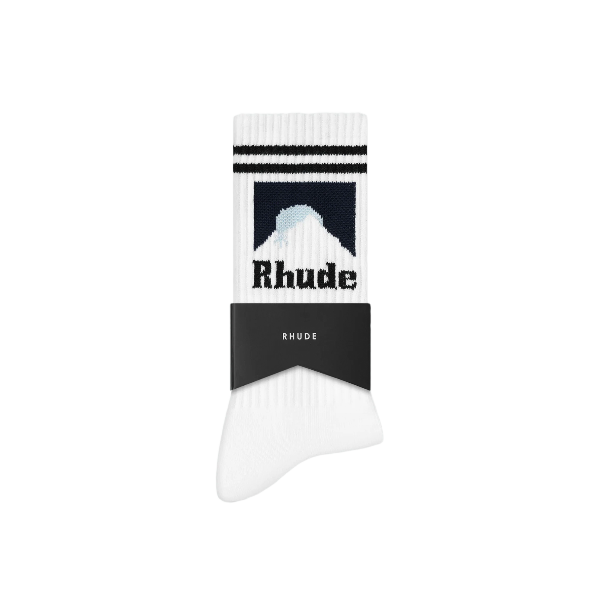 R H U D E Moonlight Sock White/Navy