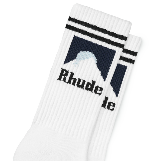 R H U D E Moonlight Sock White/Navy