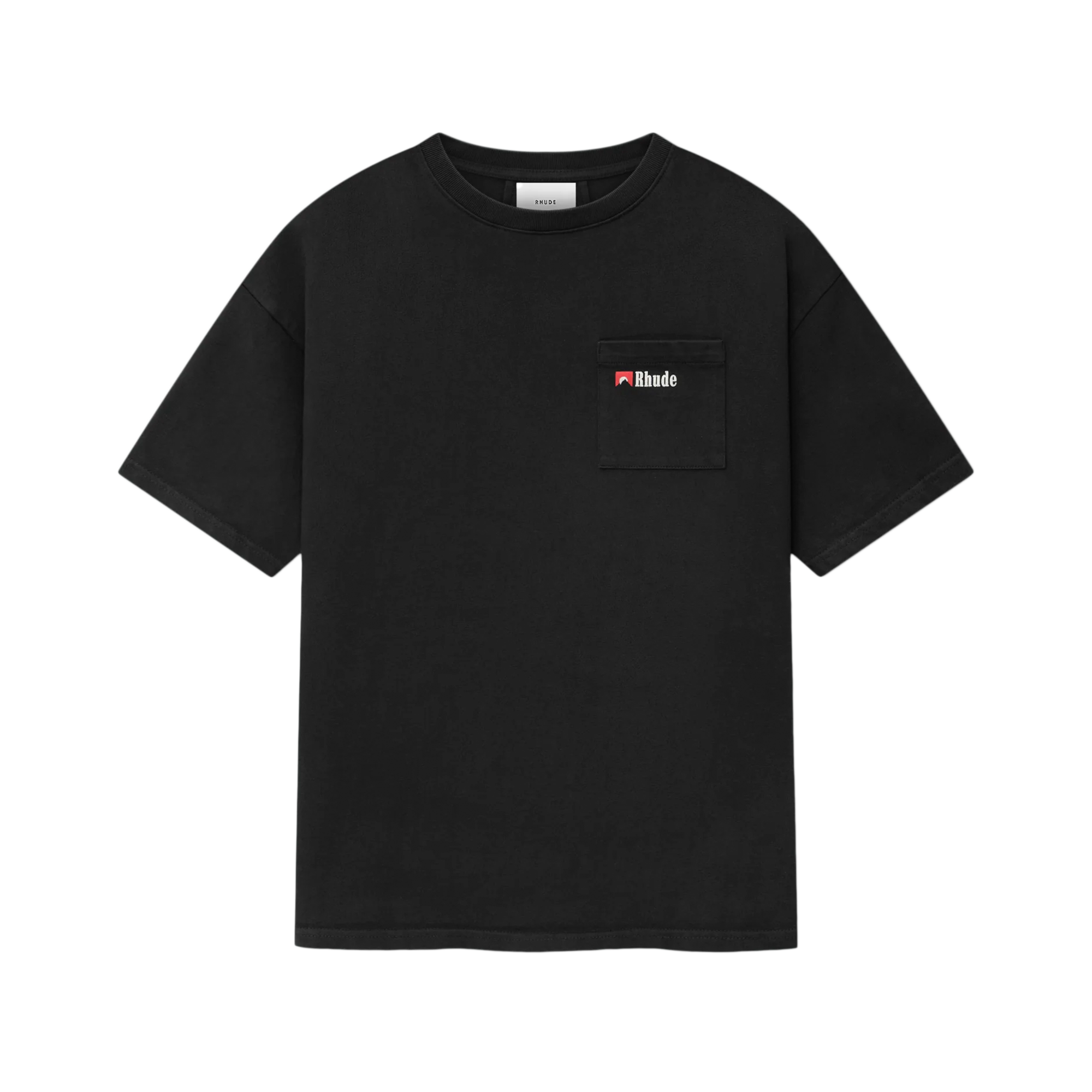 R H U D E Moonlight Wolf Pocket Tee Vintage Black/White/Red