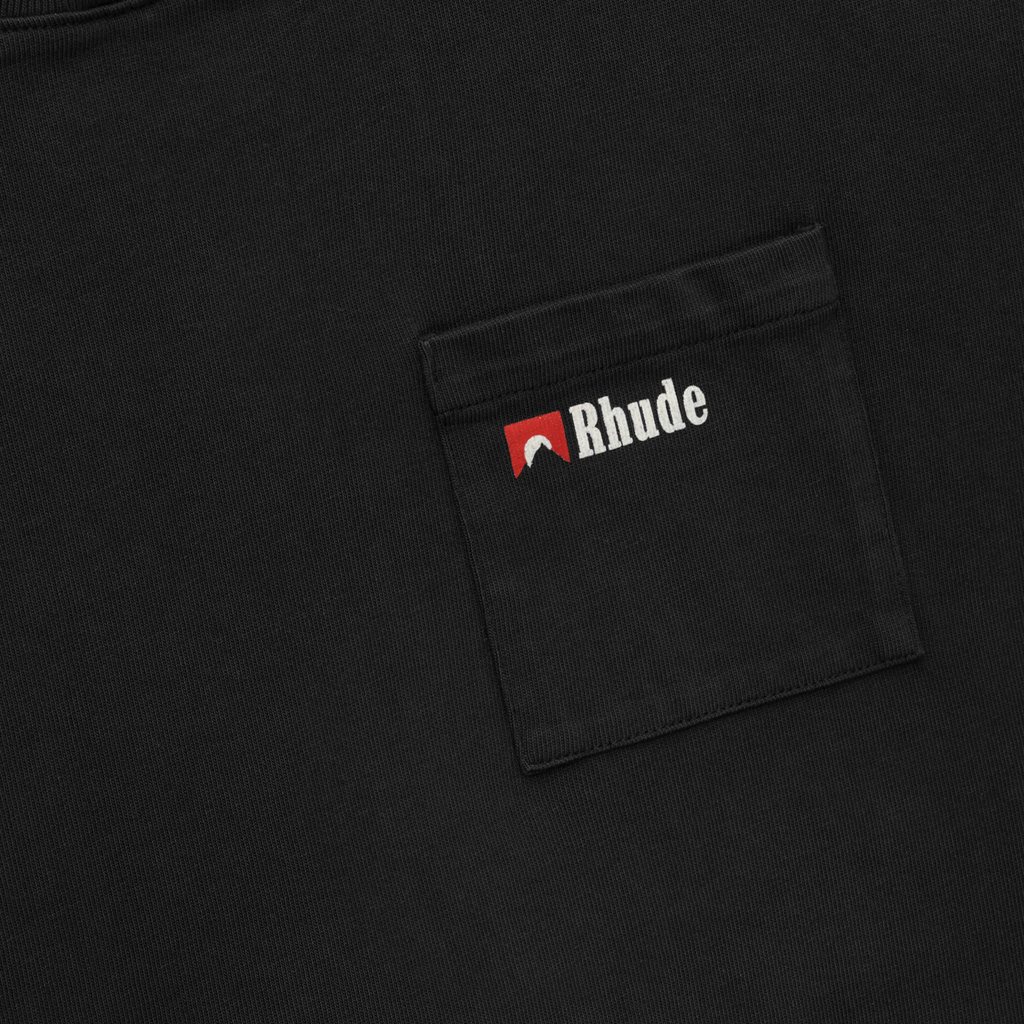 R H U D E Moonlight Wolf Pocket Tee Vintage Black/White/Red