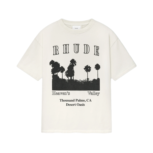 R H U D E Thousand Palms Tee Vintage White/Black