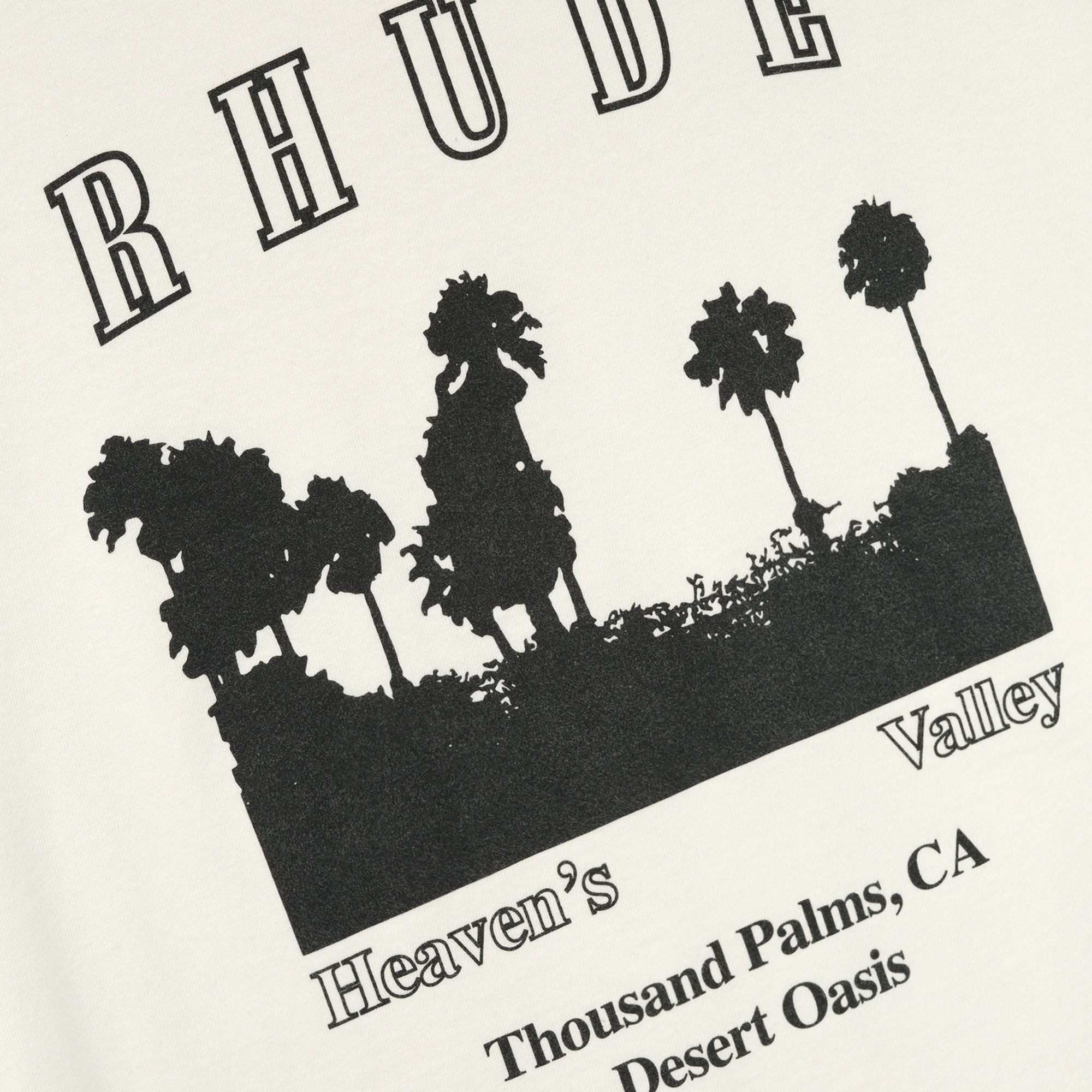 R H U D E Thousand Palms Tee Vintage White/Black
