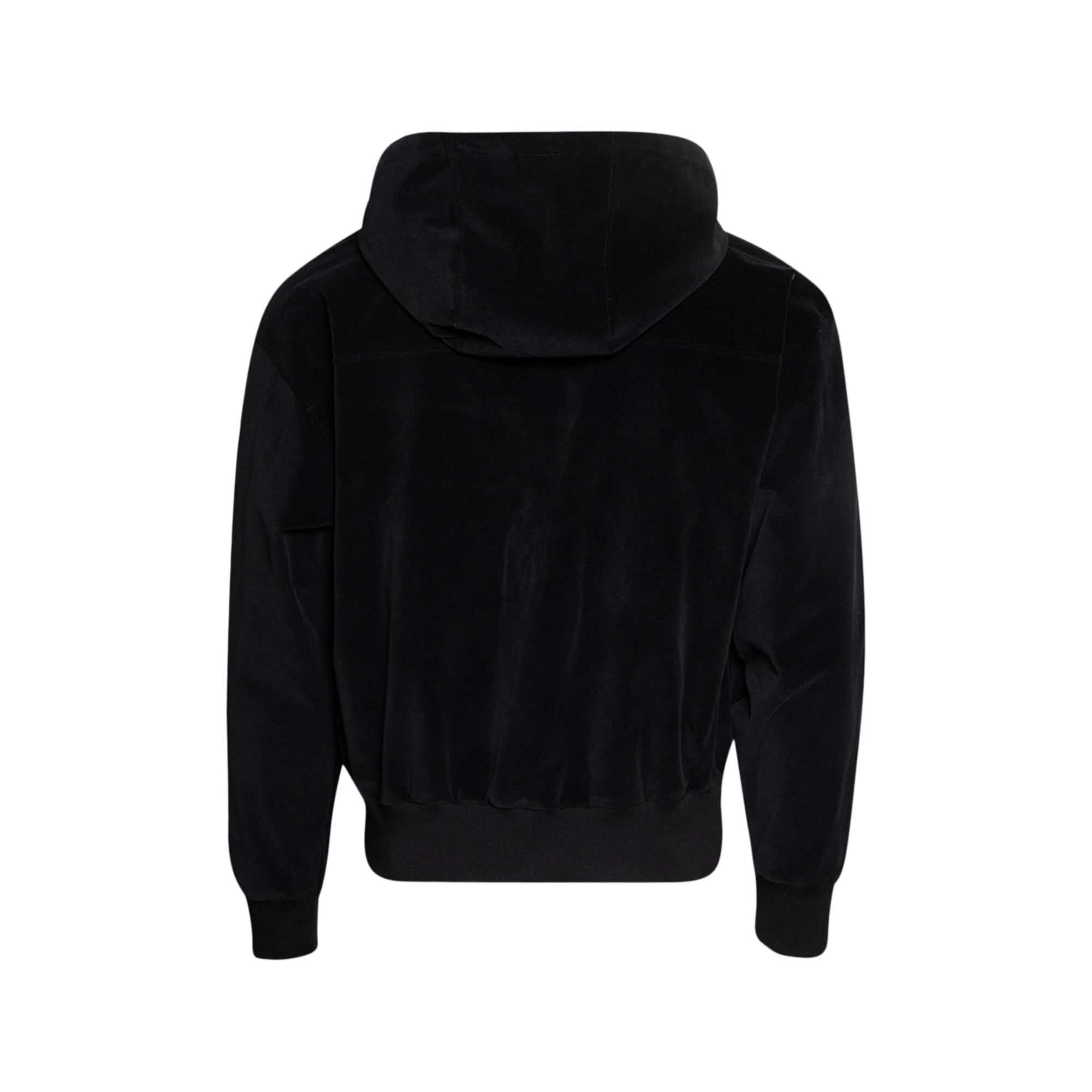 R H U D E Velour Classique Zip-Up Hoodie Black/White