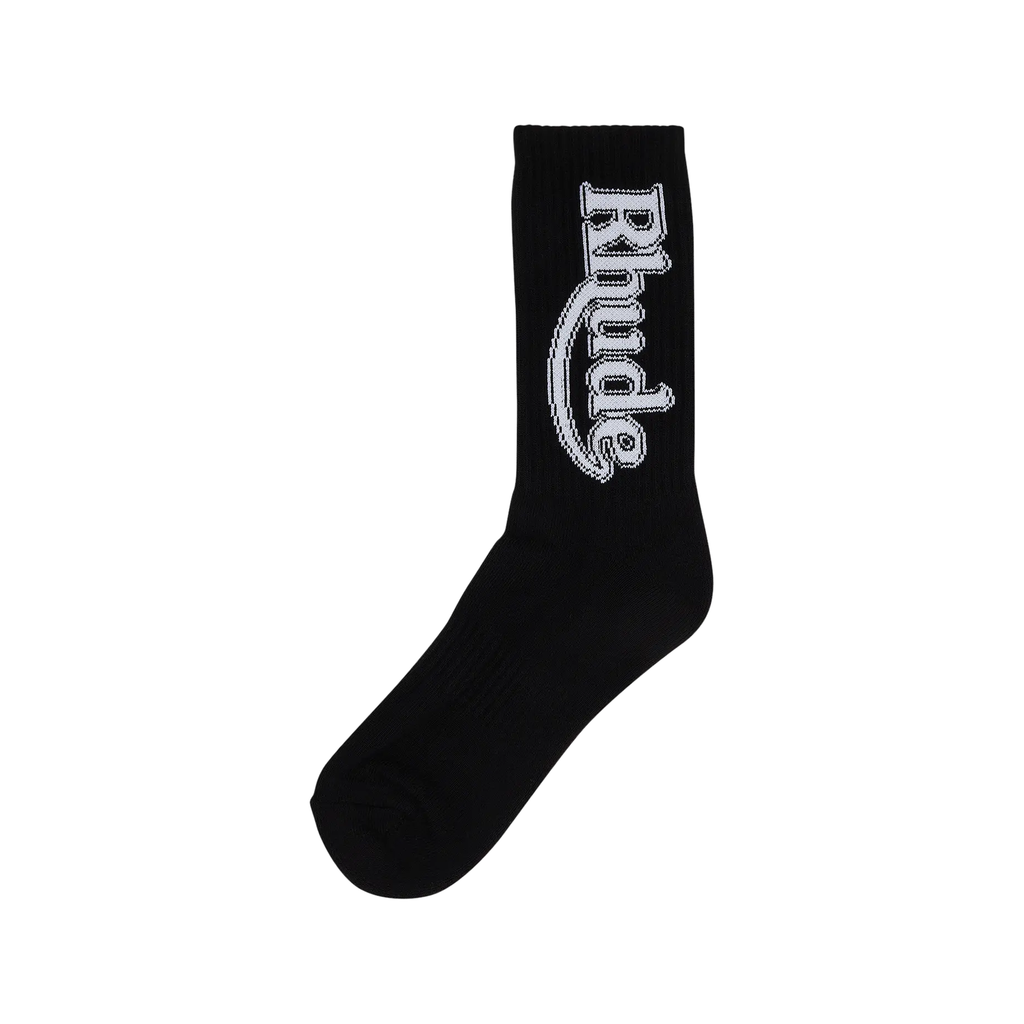 R H U D E Vertical Race Track Sock Black/White