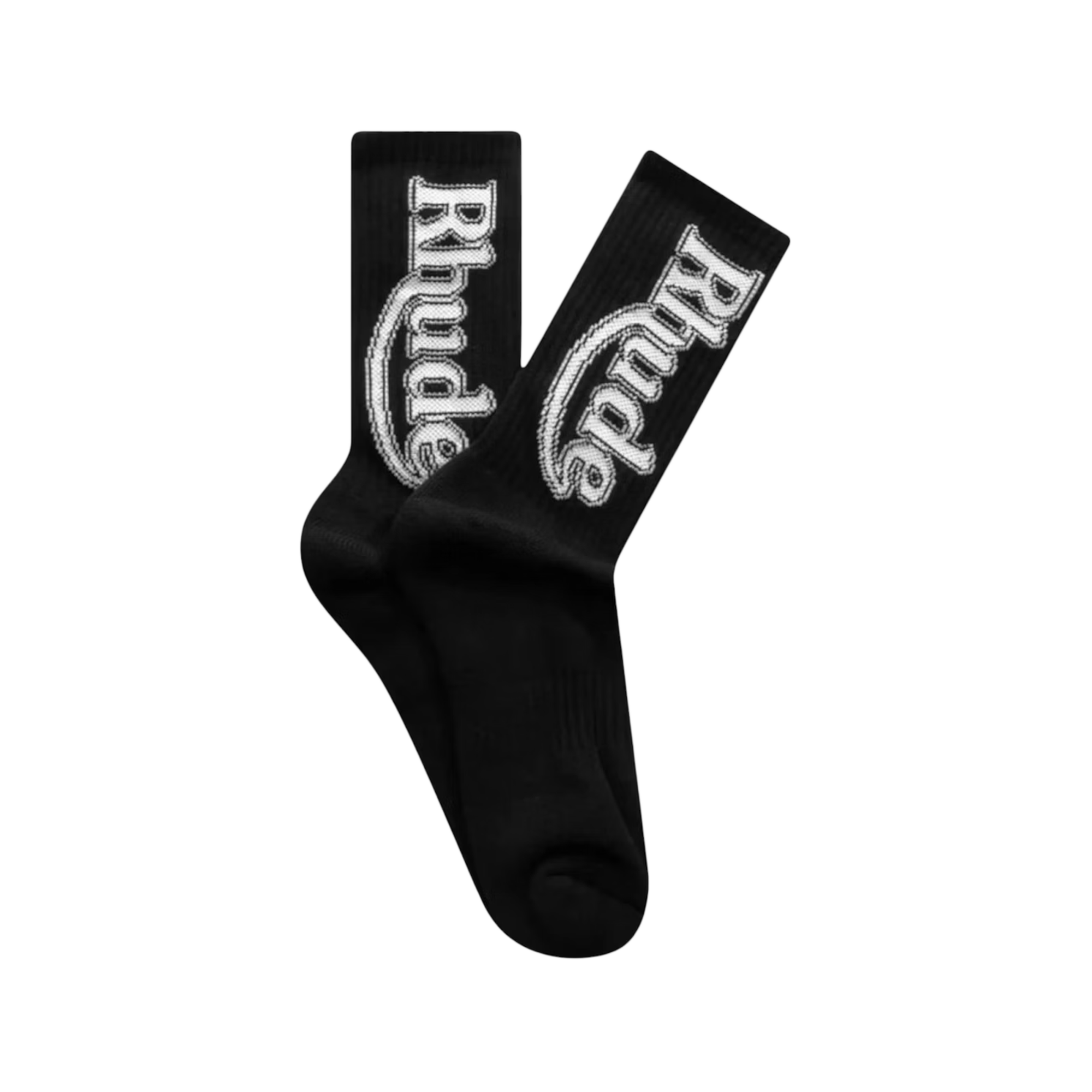 R H U D E Vertical Race Track Sock Black/White