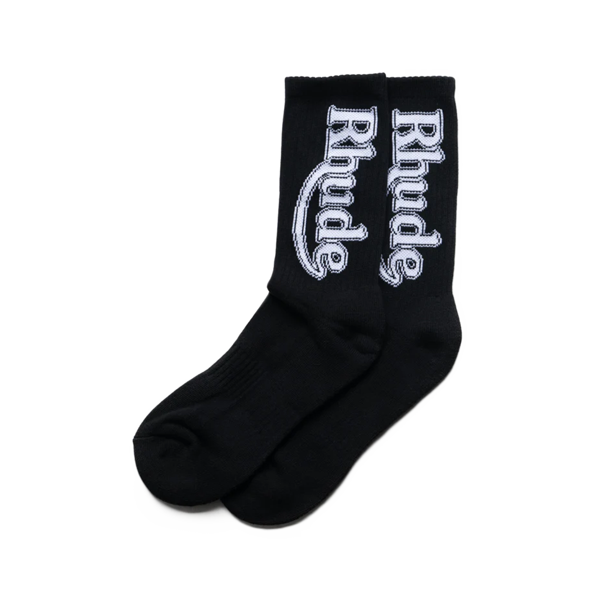 R H U D E Vertical Race Track Sock Black/White