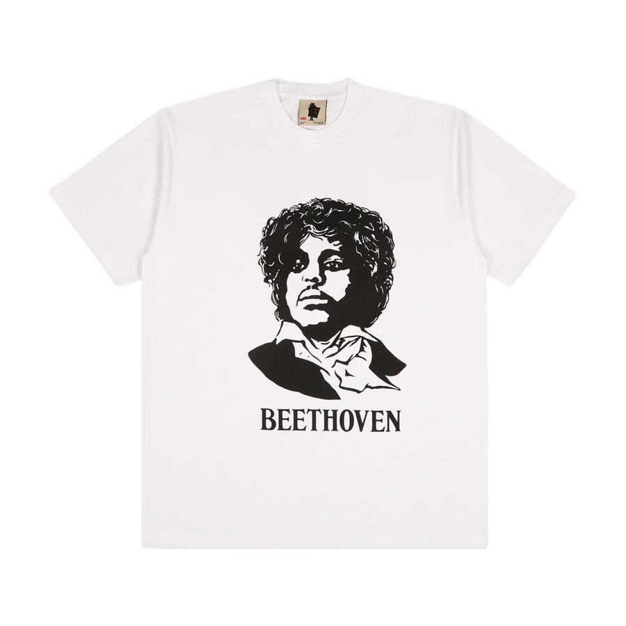 Real Bad Man Beethoven Short Sleeve Tee White