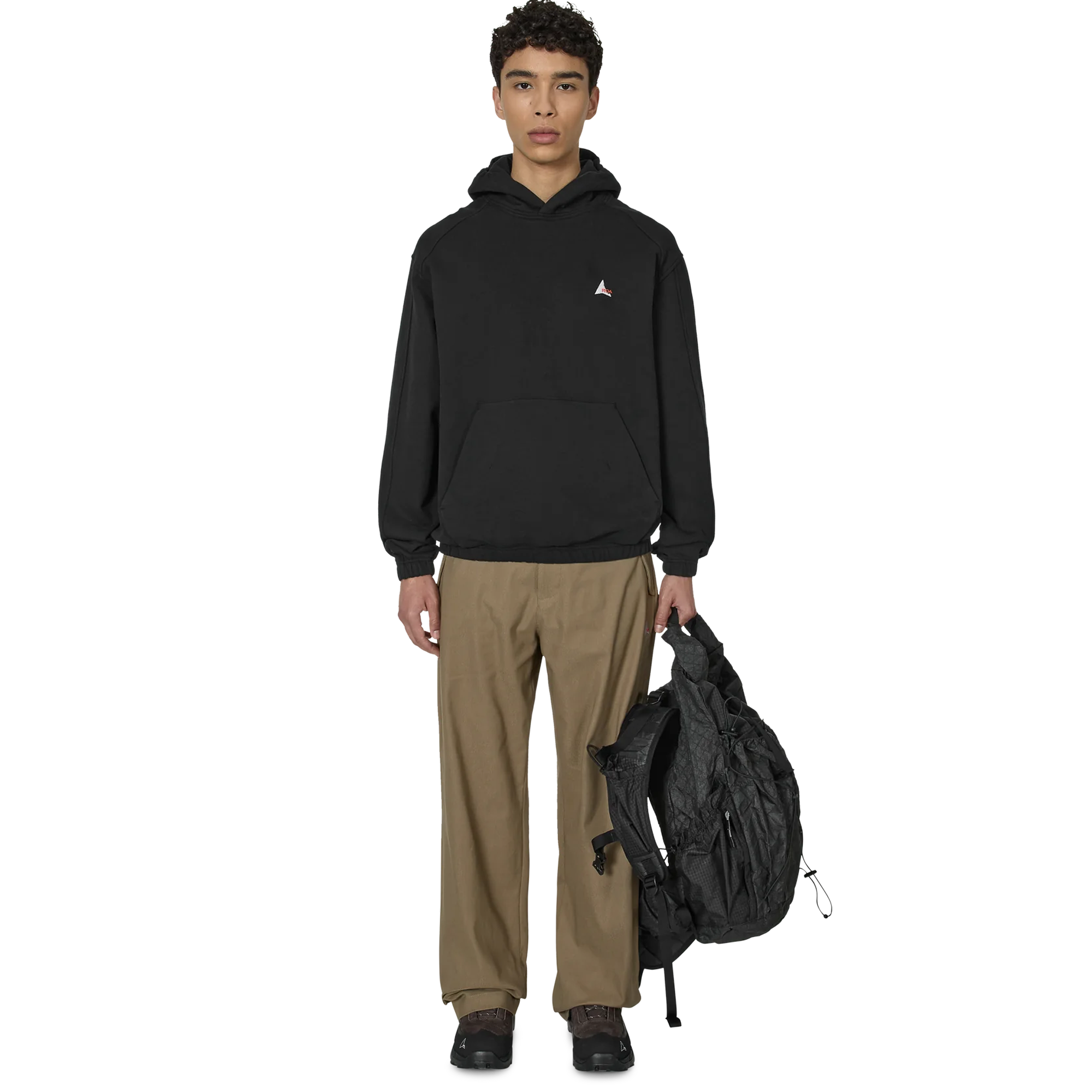 ROA Logo Hoodie Washed Black RBMW0397FA280