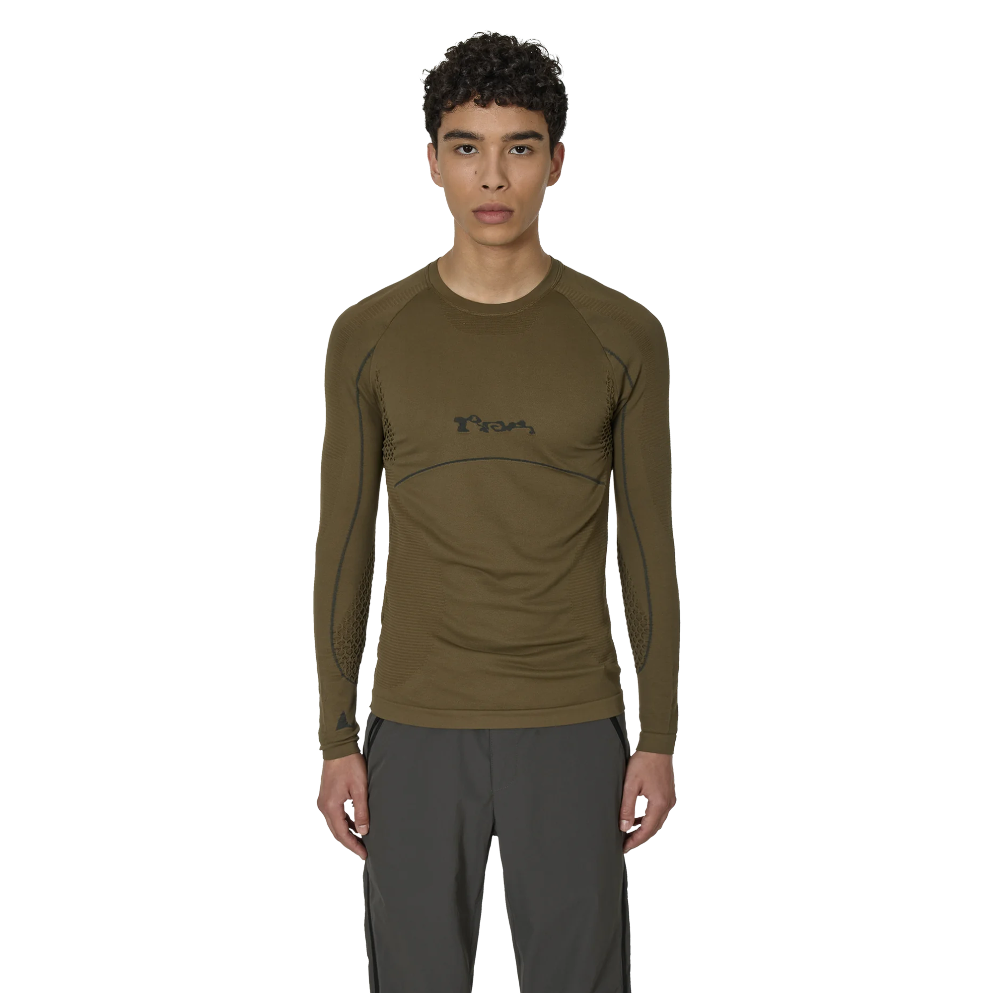 ROA Seamless Long Sleeve Dark Olive RBMW0406YA49