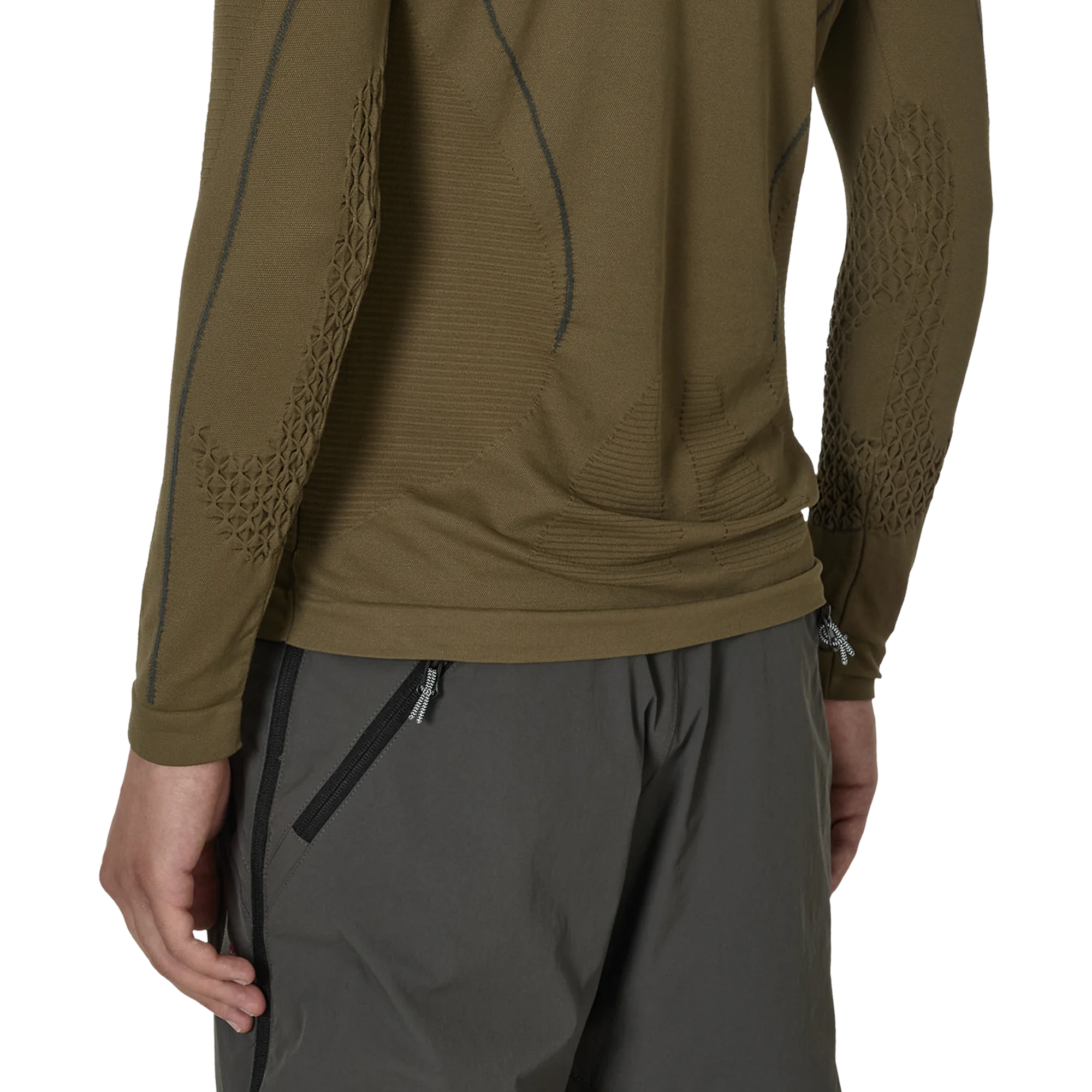 ROA Seamless Long Sleeve Dark Olive RBMW0406YA49