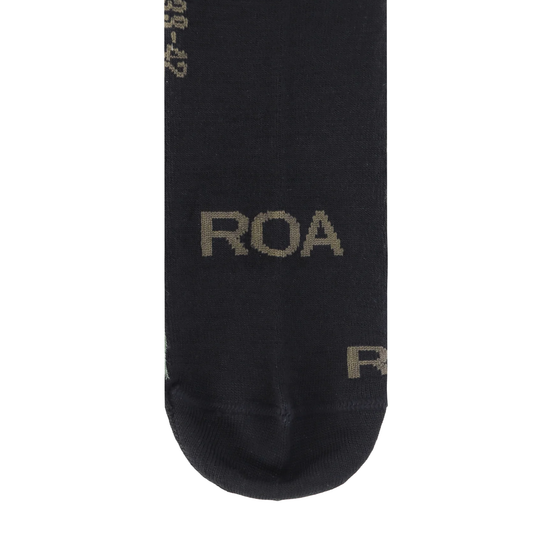 ROA Logo Wool High Socks Black 43-46EUR