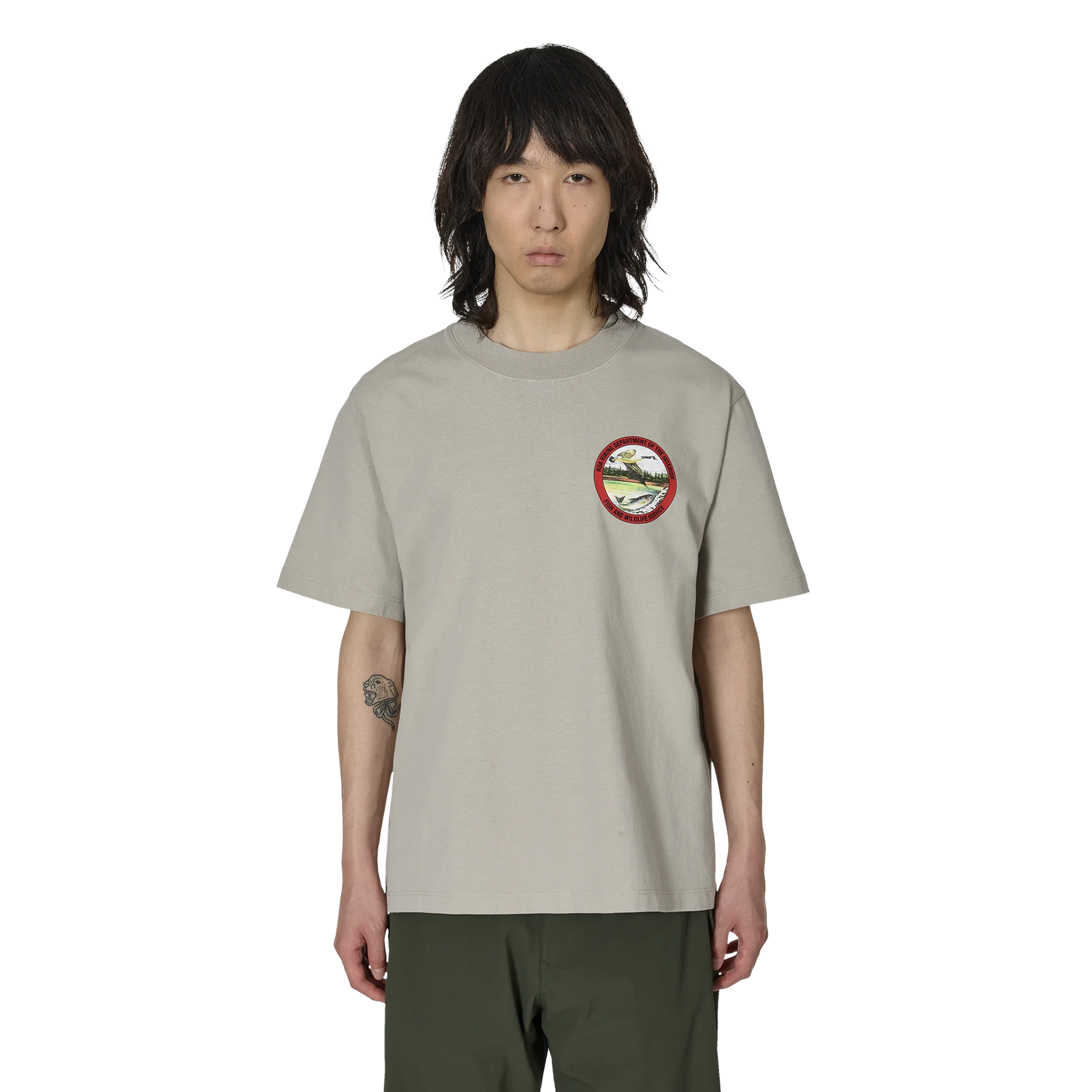 ROA Division T Shirt Light Grey RBMW0433JY38