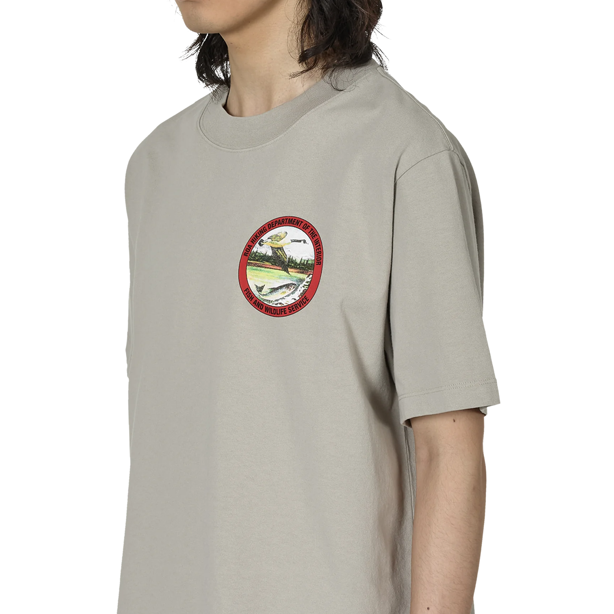 ROA Division T Shirt Light Grey RBMW0433JY38