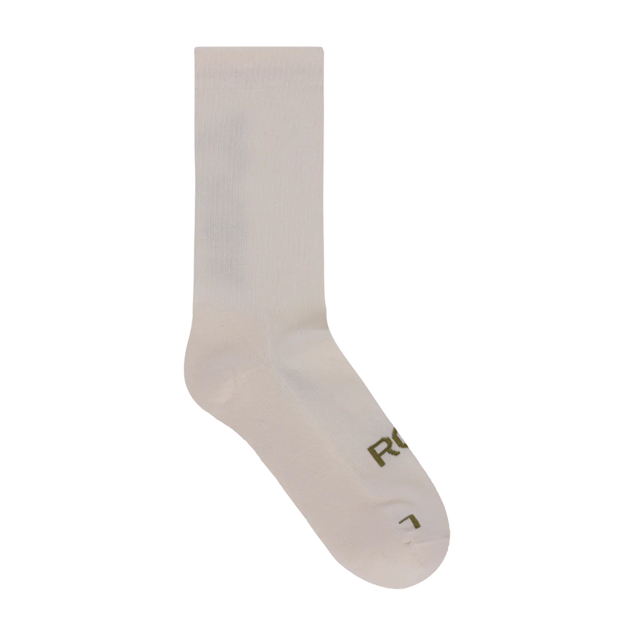 ROA Logo Socks Bone White