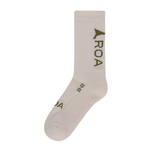 ROA Logo Socks Bone White