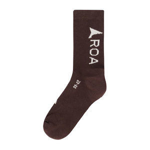 ROA Logo Socks Dark Brown