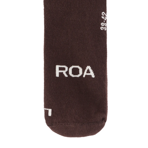 ROA Logo Socks Dark Brown