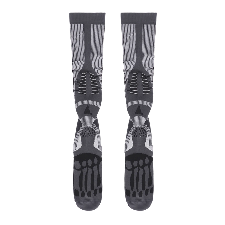 ROA Bones Long Socks Grey