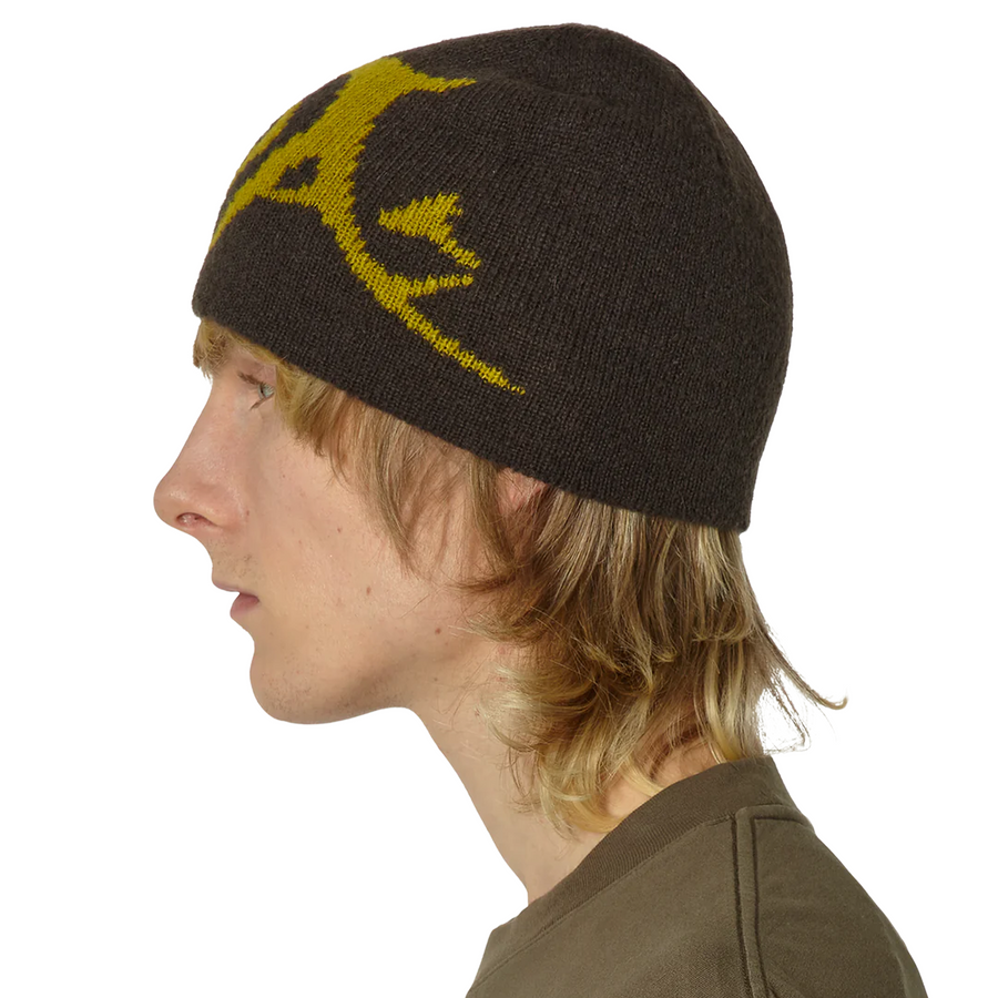 ROA Graphic Beanie Brown Yellow