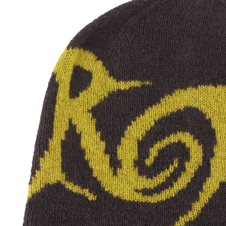 ROA Graphic Beanie Brown Yellow