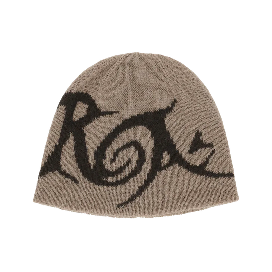 ROA Graphic Beanie Taupe Brown