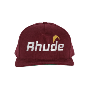 R H U D E Cheval Corduroy Structure Hat Maroon