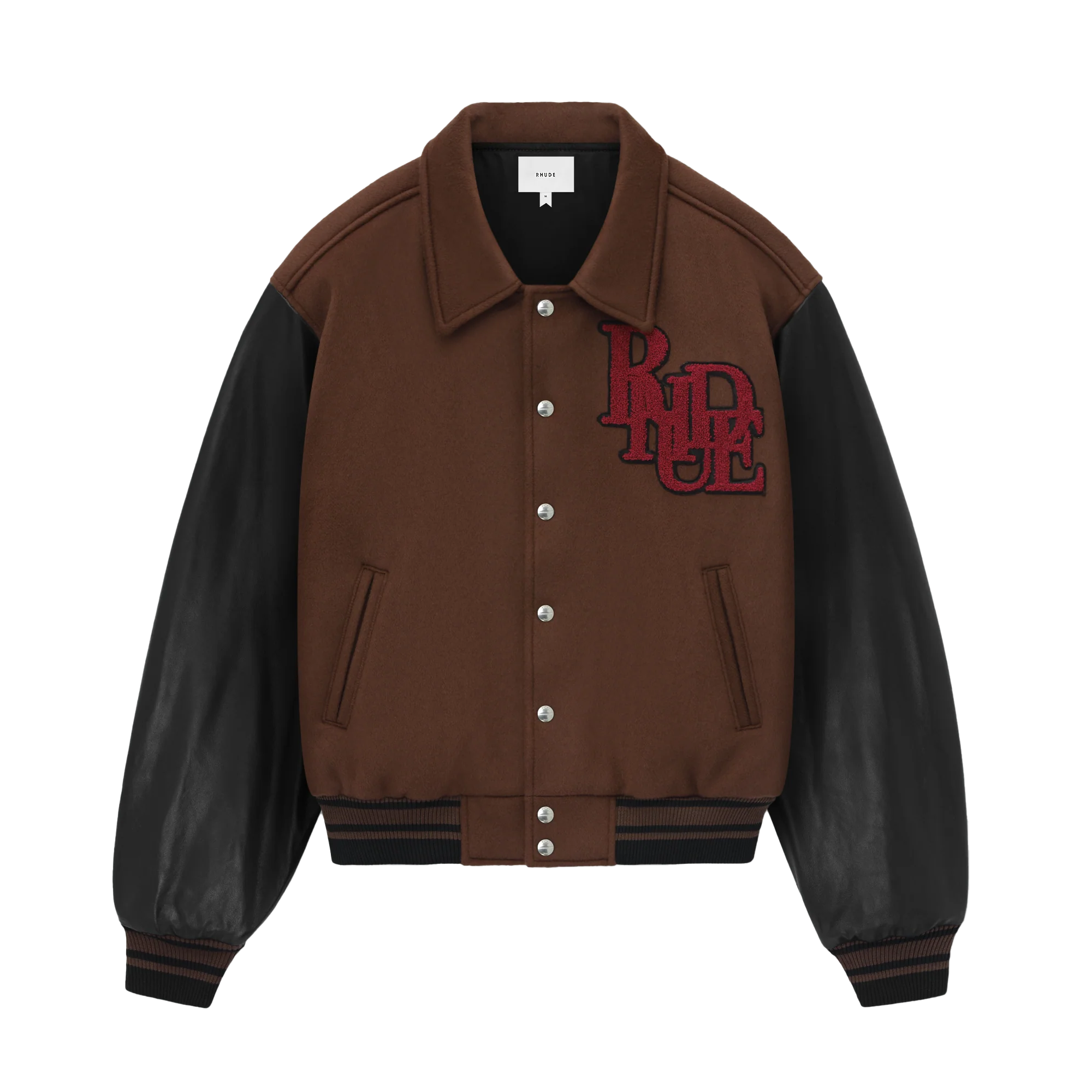 R H U D E Duck Varsity Jacket Brown – Laced