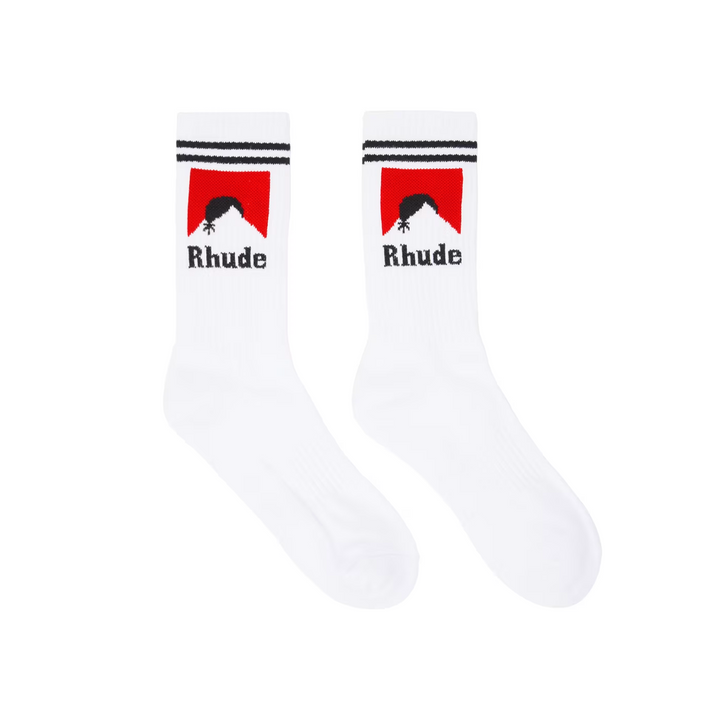 R H U D E Moonlight Sock White/Black/Red