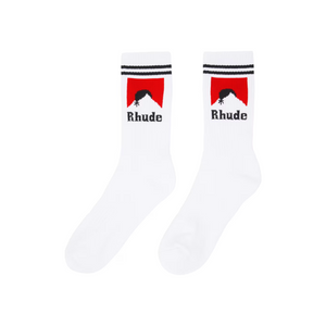 R H U D E Moonlight Sock White/Black/Red