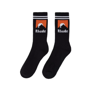 R H U D E Moonlight Sock Black/White/Orange