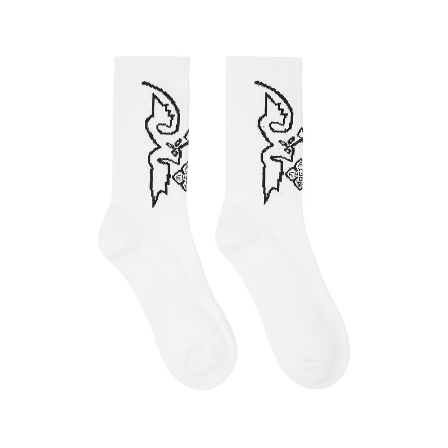 R H U D E  Western Sock White/Black