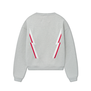 R H U D E Lightning Crewneck Heather Grey