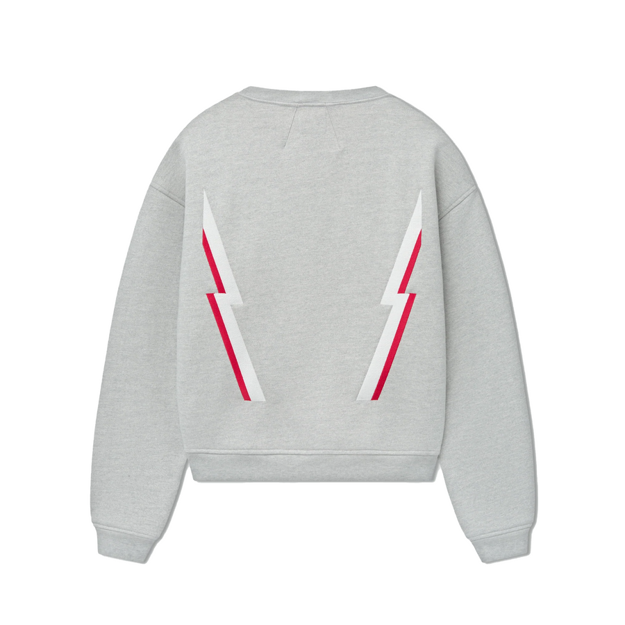 R H U D E Lightning Crewneck Heather Grey