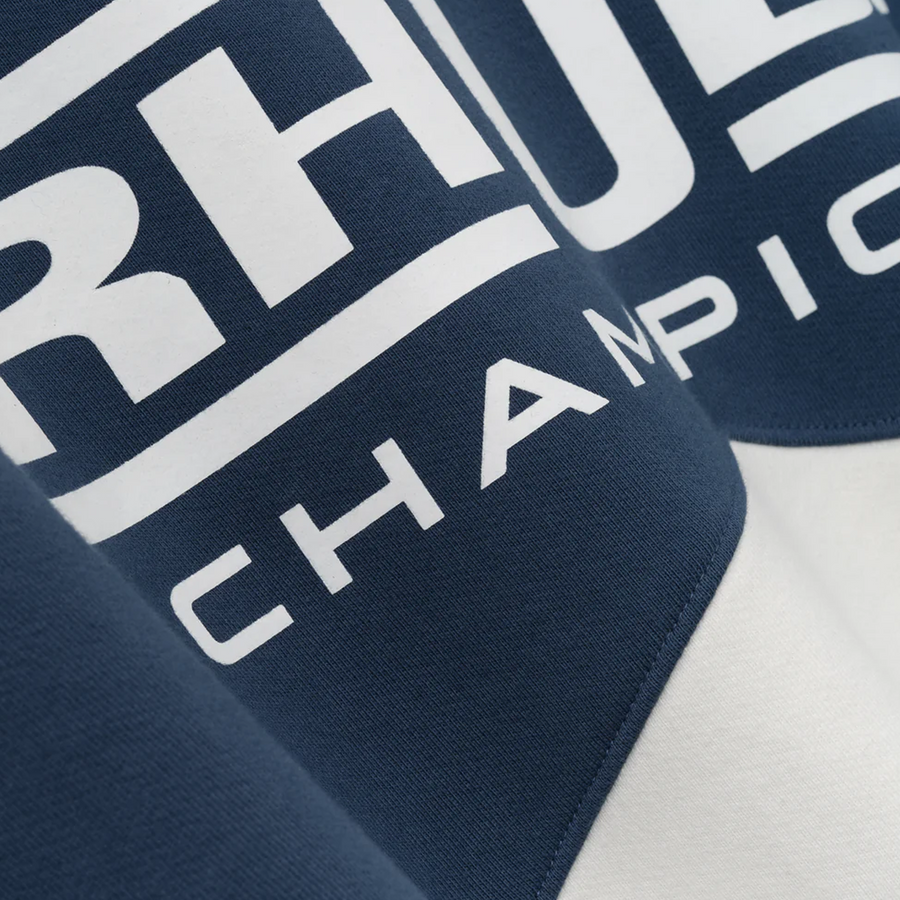 R H U D E Champions Crewneck Navy/Vtg White