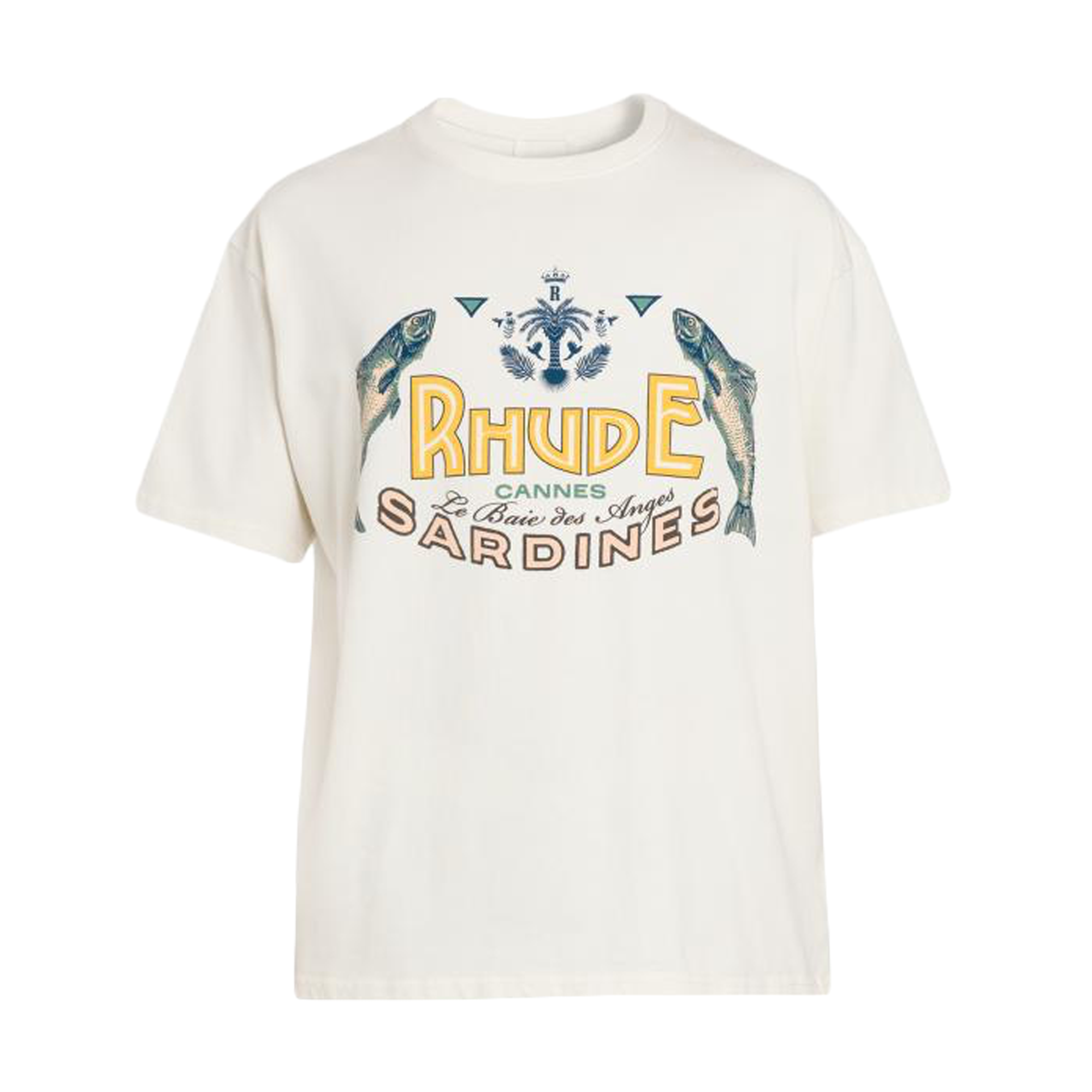 R H U D E Sardines T-Shirt Vtg White