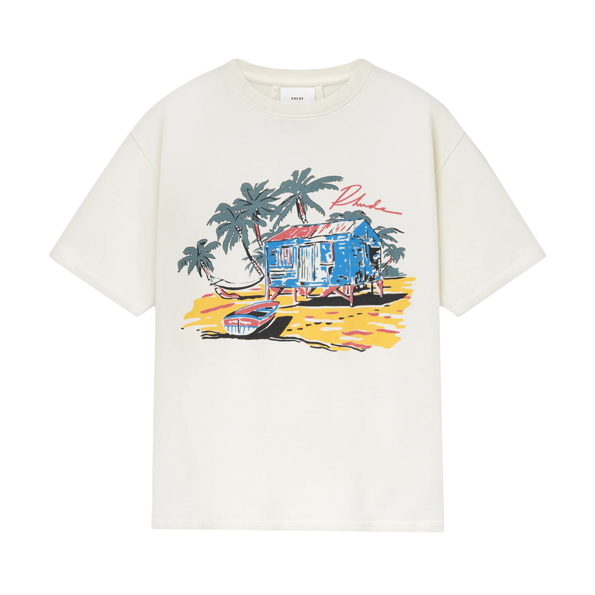 R H U D E Beach Side T-Shirt Vtg White – Laced R H U D E Beach Side T-Shirt Vtg White – Laced
