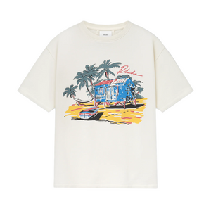 R H U D E Beach Side T-Shirt Vtg White