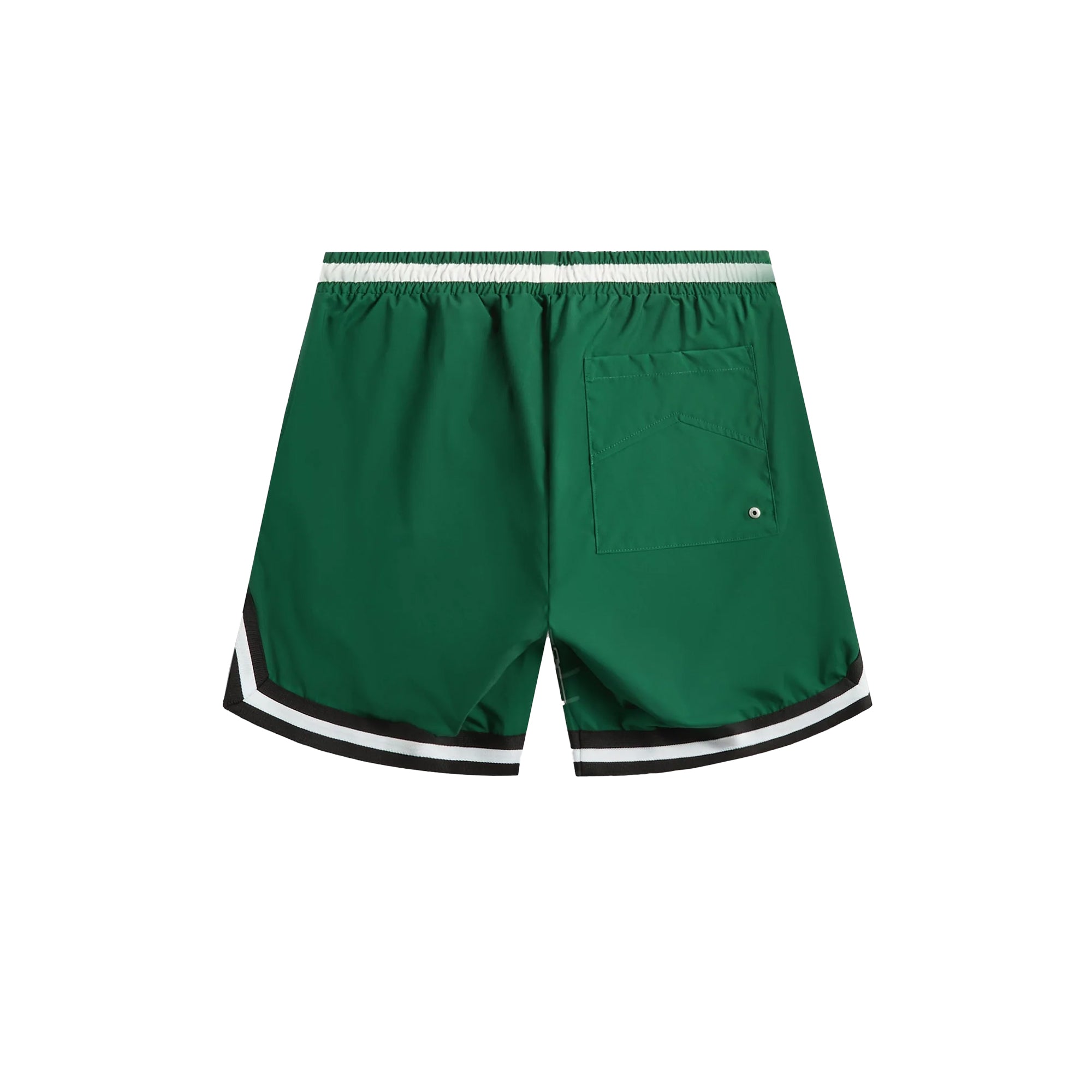 R H U D E Logo Basketball Swim Short Forest Green/Black/White