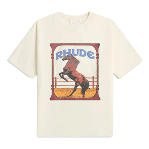 R H U D E Cadre Tee Vtg White